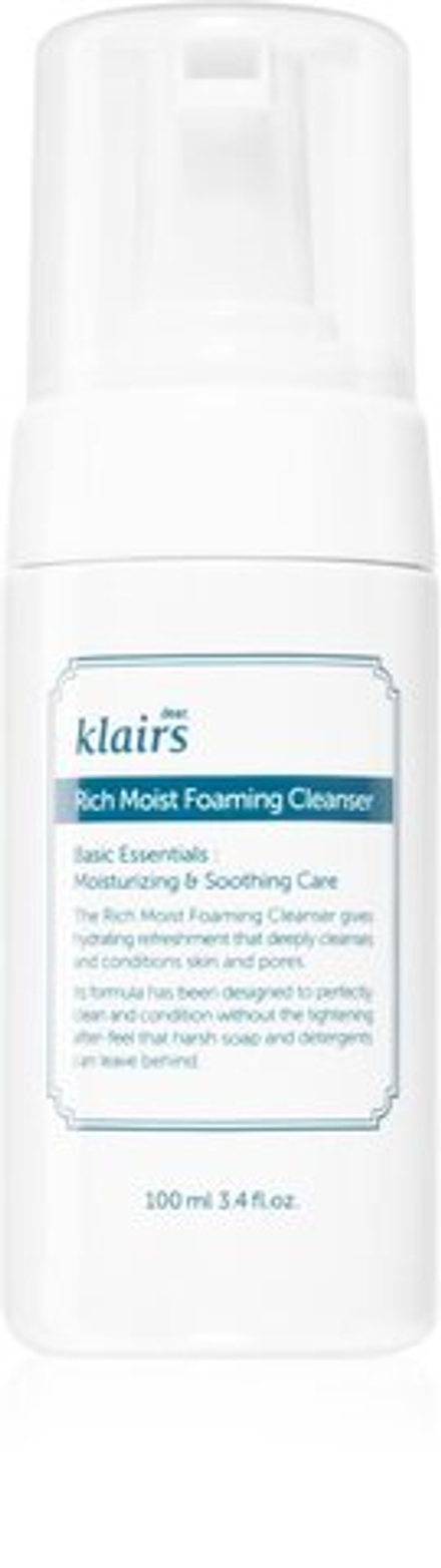 Klairs Rich Moist Foaming Cleanser - очищающая пенка с увлажняющим эффектом /   100  ml  / GTIN 8809115025487