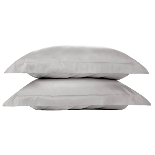 Комплект из двух сатиновых наволочек 70х70см | светло-серый
