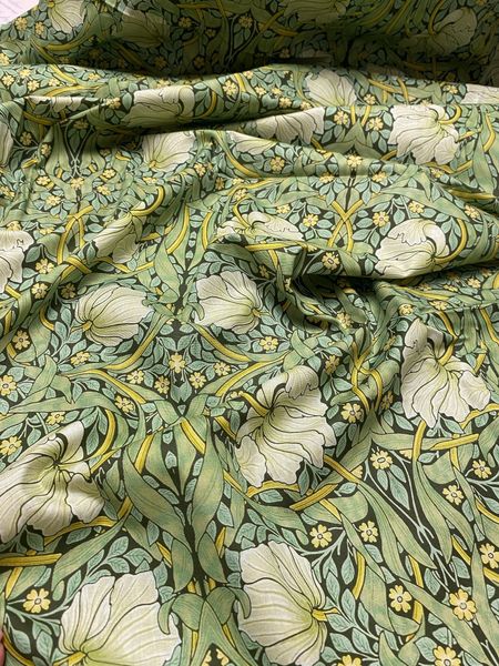 Pimpernel Bayleaf теплая трава, У. МОРРИС, 100% хлопок Handmade Fabrics 4