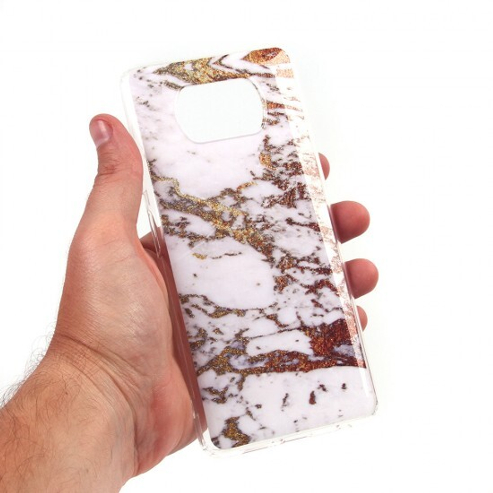 Чехол для Xiaomi Poco X3 Мрамор, ТПУ, 012726