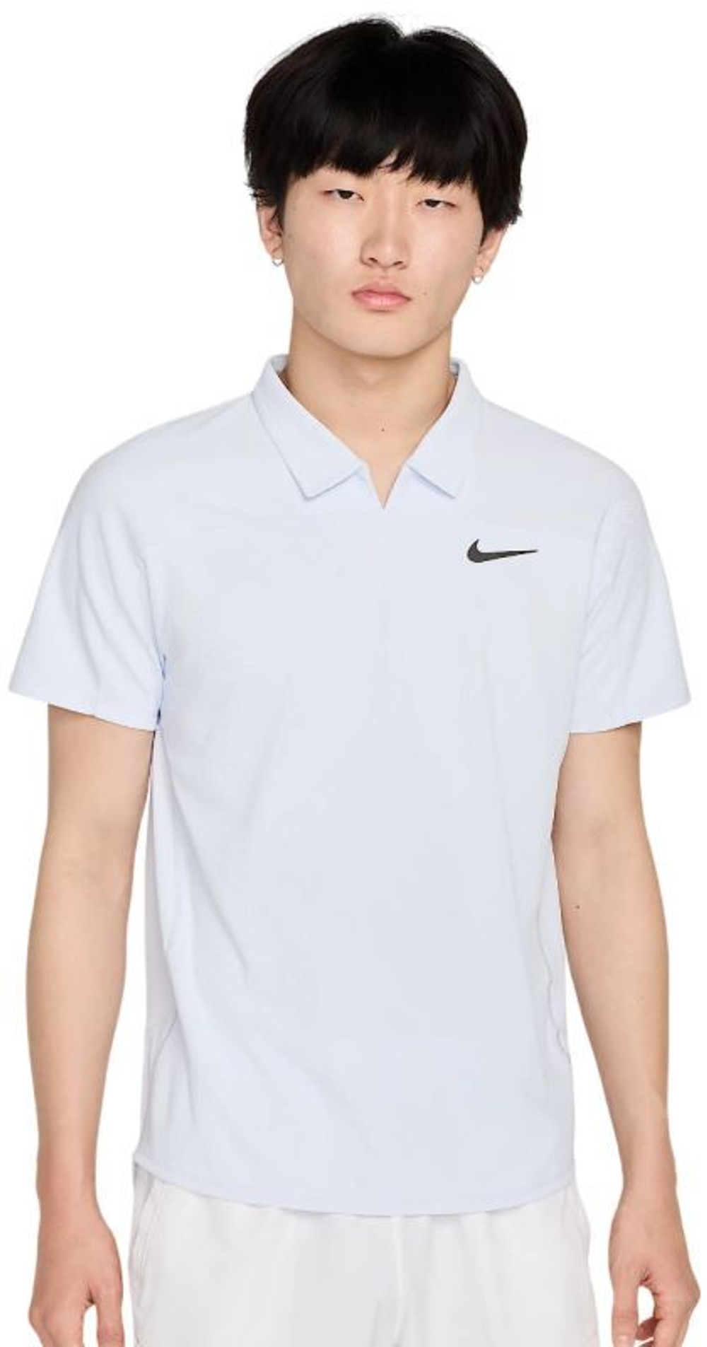 Мужское теннисное поло NikeCourt Slam Dri-Fit Adventage Tennis Polo - footbal grey/medium ash - Фиолетовый