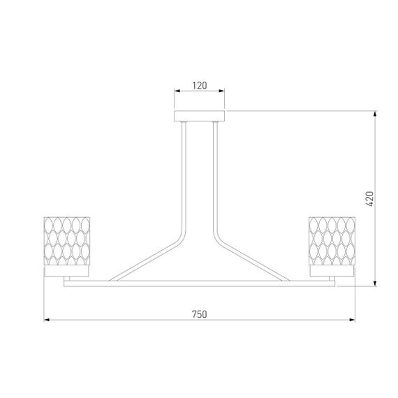 Потолочная люстра Eurosvet Calle 60127/8 латунь