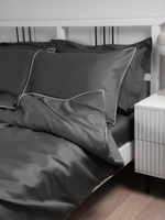 MOON Комплект постельного белья, сатин тёмно-серый