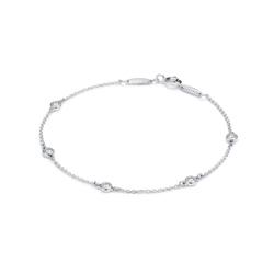 Браслет из серебра с бриллиантами по окружности , Tiffany 💎Yard 0.15ct В наличии
