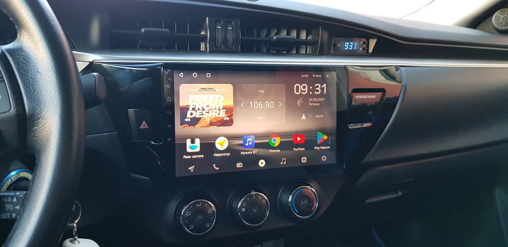 Магнитола для Toyota Corolla E180 2012-2016 - FarCar BM307M монитор 10.36" QLED на Android 14, TS10, 4+32Гб, CarPlay, 4G SIM-слот