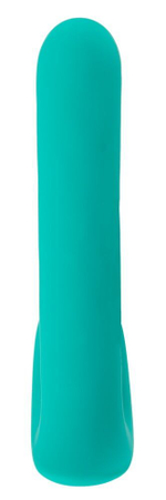 Зеленый вибратор SYLORA Unique Beads Vibrator - 17 см.