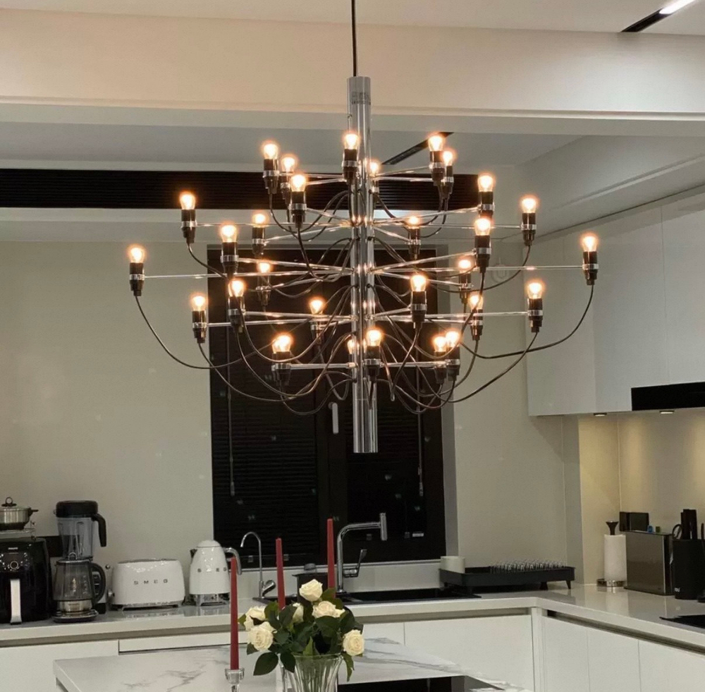 Pendant design lamp 2097 by Flos (Silver)