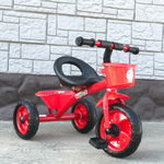 507/LH/Велосипед 3-х колесный без ручки, EVA колеса, пластм.сиденье, корзинка на руле и в задней час