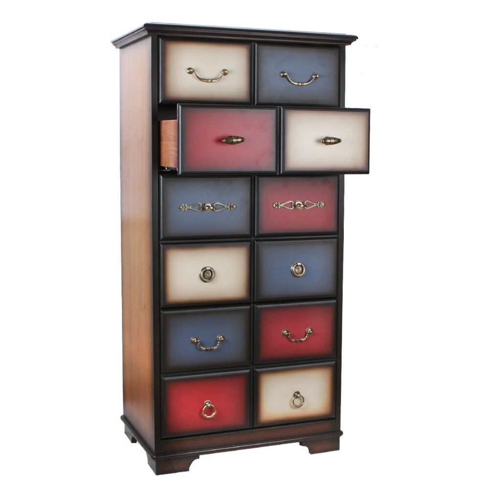 Комод "Пандора"- 5 с 4 ящиками Орех Mix