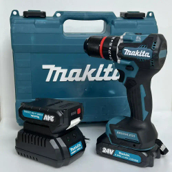 Дрель-шуруповерт, 24 В, 100 Нм, 2 АКБ