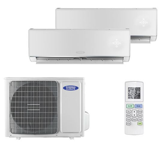 Мультисплит система на 2 комнаты General Climate GC-ME07HR32 x 2 / GU-M2E14H32