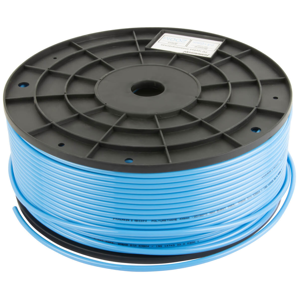 Трубка синяя PU 4х6 мм, длина 200 м Harrison HUS0406-BS