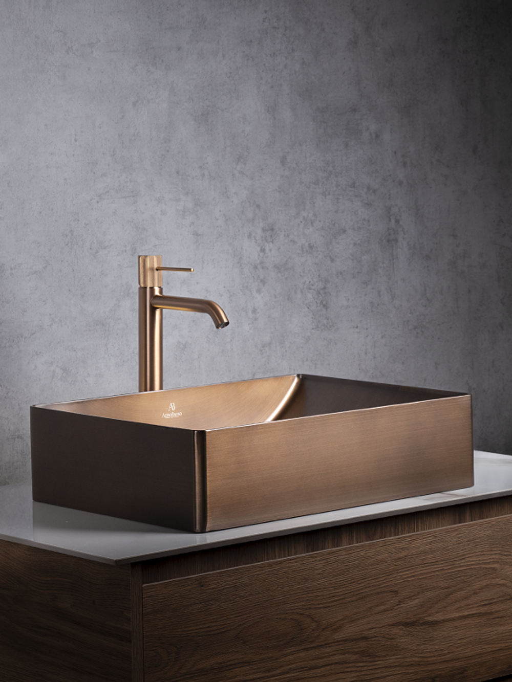 Раковина AltroBagno Futuro 001016 BrAn из нержавеющей стали