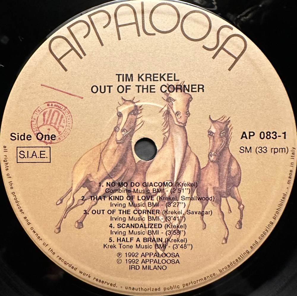 Tim Krekel - Out Of The Corner (Италия 1992г.)