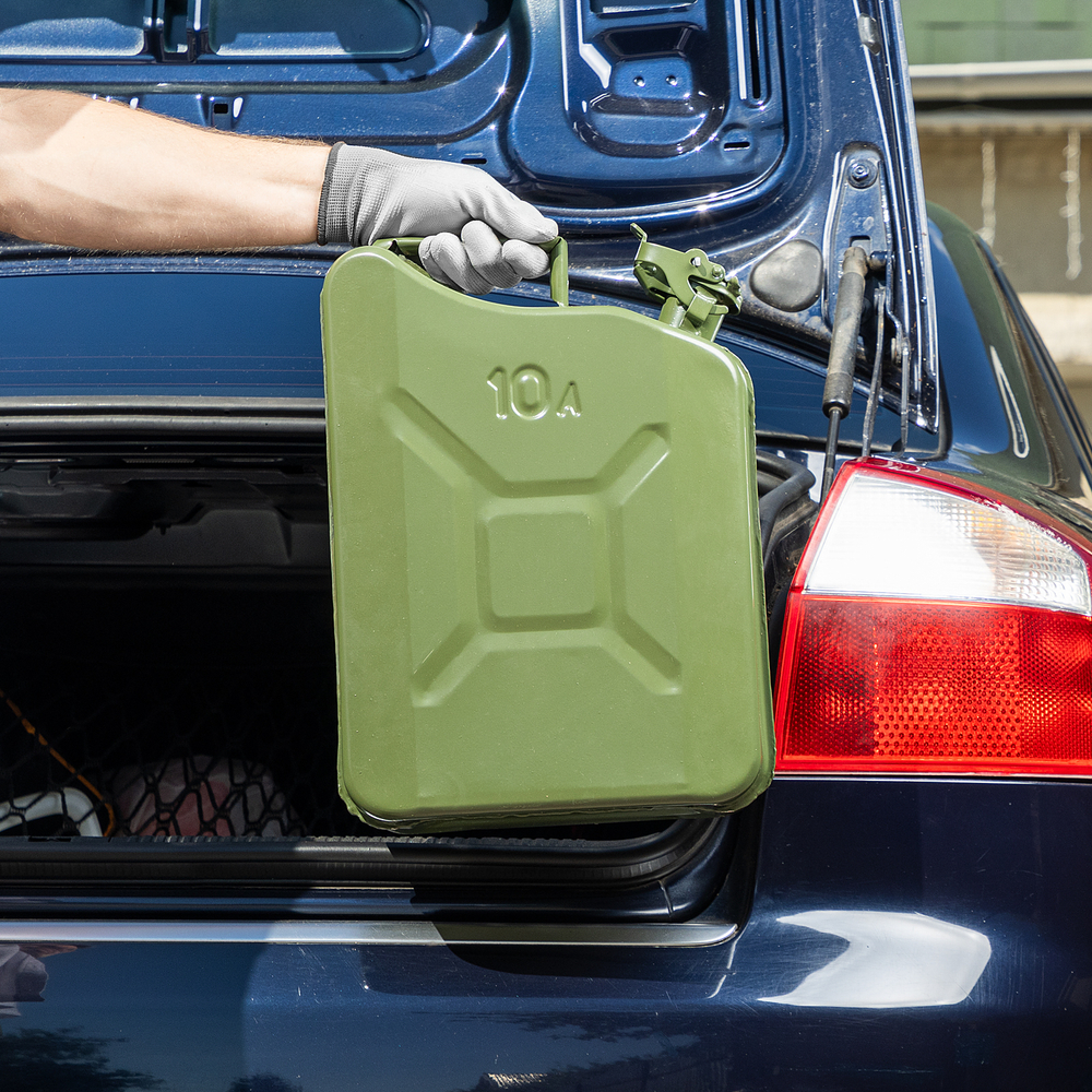 Канистра для топлива, металлическая, толщина стенок 0,8мм, 10 литров