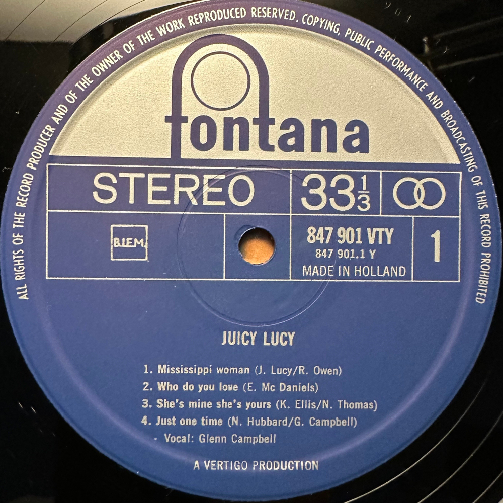 Juicy Lucy - Juicy Lucy (Голландия 1969г.)