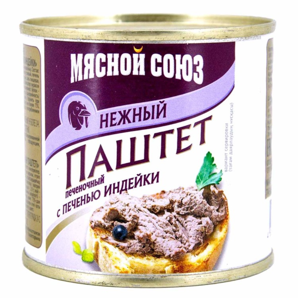 Паштет нежный Мясной союз с печенью индейки 240 гр