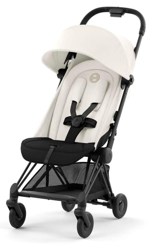 Прогулочная коляска Cybex Coya Off White с дождевиком и бампером/Matt Black 522005617
