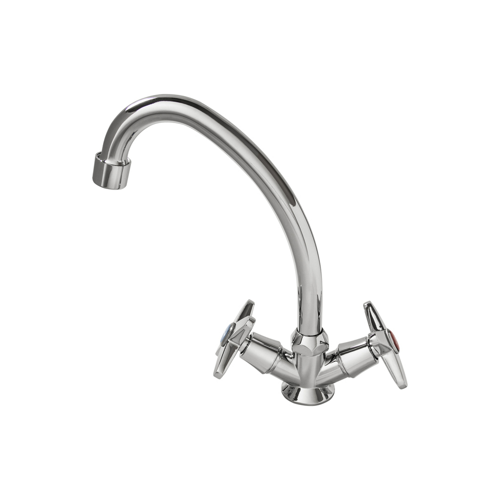 Смеситель для кухни 1/2 кер F4119 FRAP (выс.пов.излив, п/шпильку, хром, силумин)