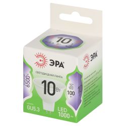 Лампа светодиодная ЭРА GREEN LINE LED MR16-10W-865-GU5.3 GL 10Вт софит холодный свет GU5.3 | Лампы cветодиодные Точечные (Софиты) (MR, PAR)