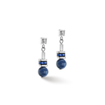 Серьги-пусеты Coeur de Lion Blue-Silver 4351/21-0717