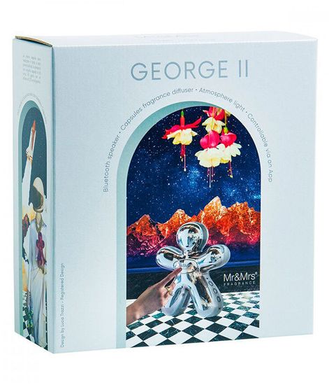 Аромадиффузор GEORGE 2 BLUETOOTH серебро, Mr&Mrs Fragrance