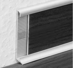 Алюминиевый плинтус для ковролина 60мм ПО-194 серебро матовое 2700 мм