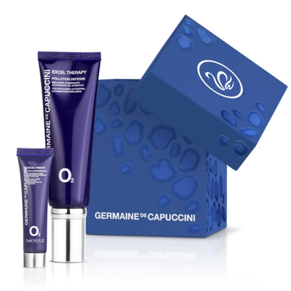 Germaine de Capuccini Excel Therapy O2 Набор для лица из 2 продуктов Крем для век кислородонасыщающий 15 мл + Эмульсия для лица кислородонасыщающая для жирной и комбинированной кожи 50 мл Live The Beauty