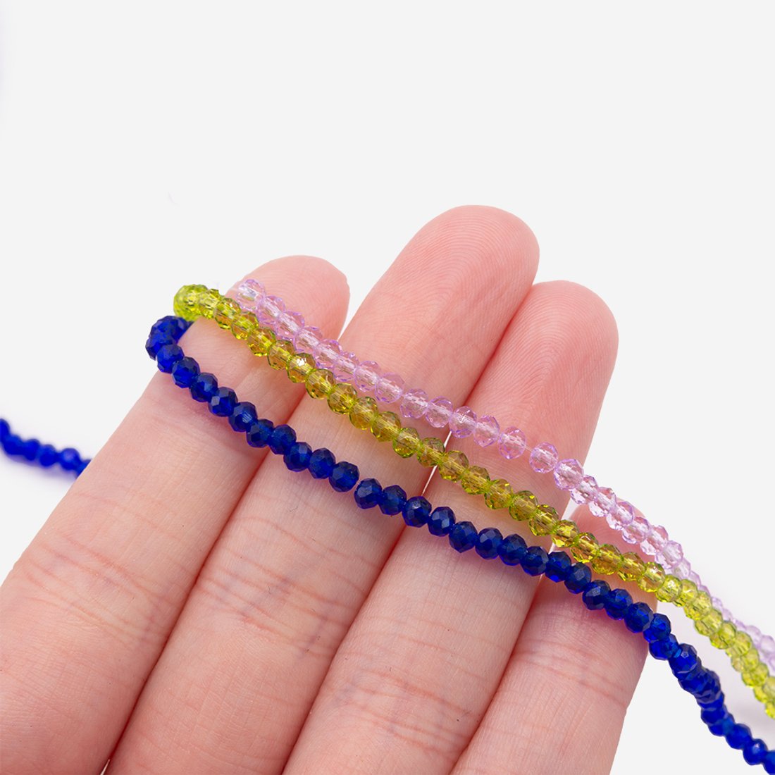 Хрустальные бусины, оттенок "Синий", 3*2мм, рондель