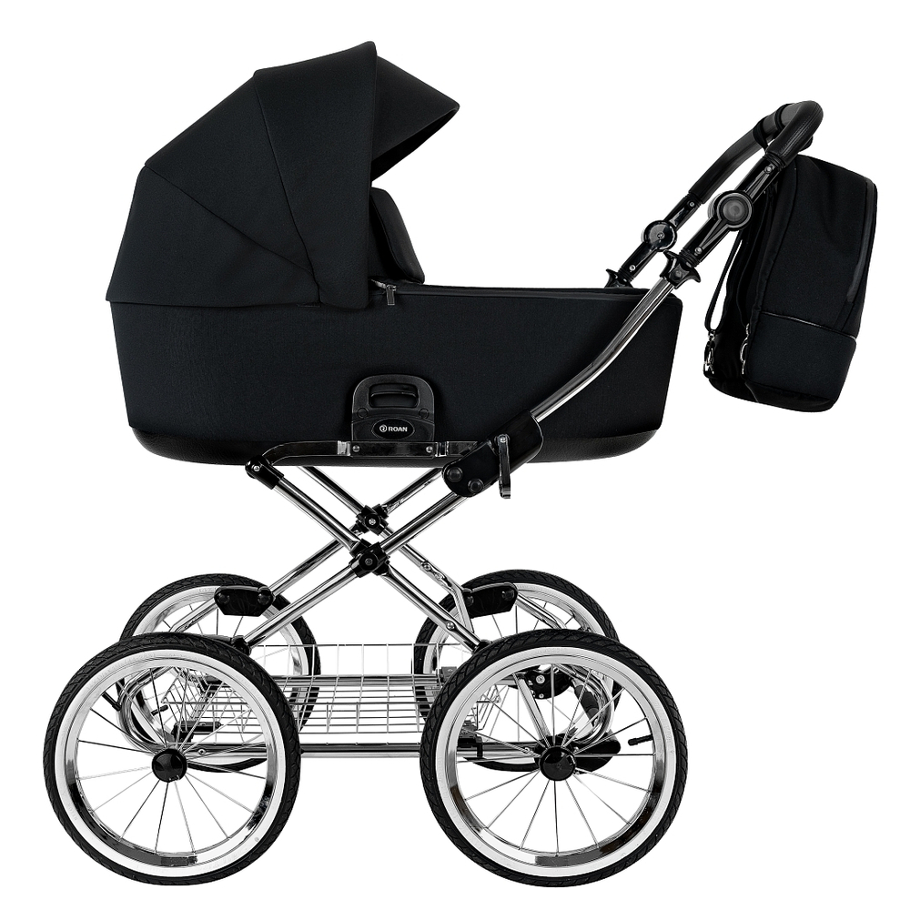 Коляска 2 в 1 ROAN BASS NEXT 2.0 CLASSIC d14 Caviar