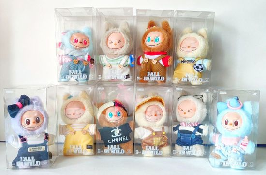 Мягкая игрушка " Лабубу" в одежде , 16 см