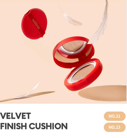 Тональный кушон с матовым финишем.  Missha Тон 23 Velvet Finish Cushion SPF50+ PA+++№23 15 гр.
