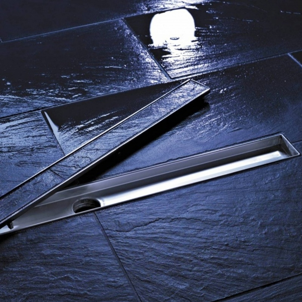 Дренажный канал 70 см TECE TECEdrainline прямой, без крышки, хром матовый 600700