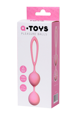 Вагинальные шарики A-Toys by TOYFA Rai, силикон, розовые, 17 см