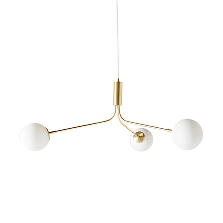 Pendant design lamp Apiales by Nuura (Gold) (3 lampshade )