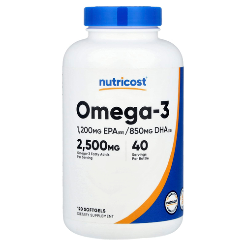 Nutricost, омега-3, 120 капсул