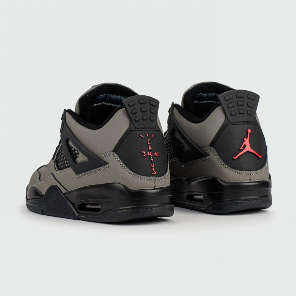 кроссовки Air Jordan 4 Grey / Black Cactus Jack