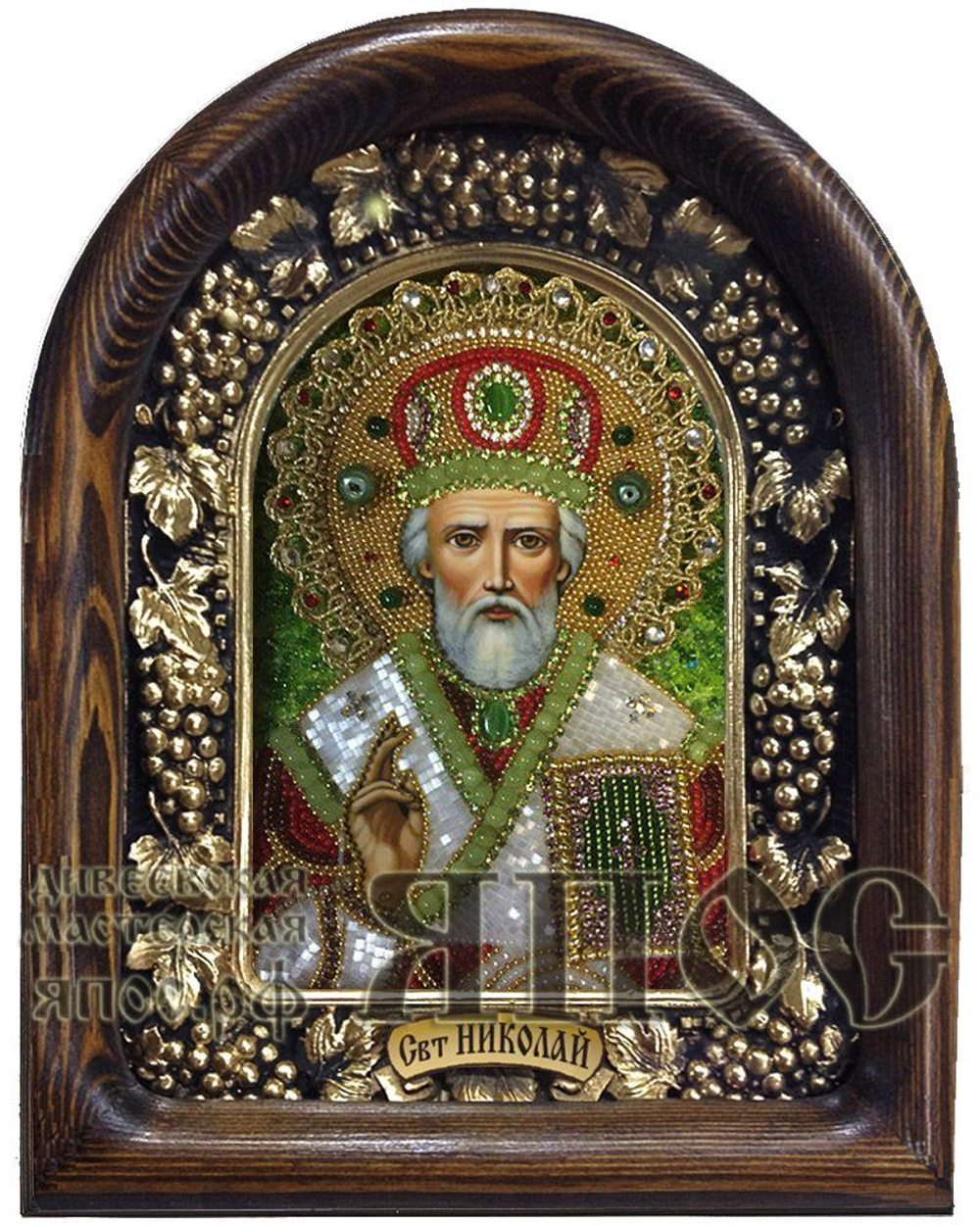 Икона Николай Чудотворец бисер