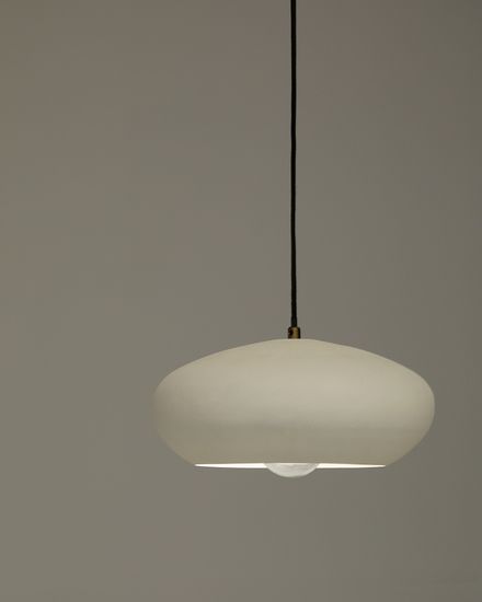 Подвесной светильник Inda из металла в белом цвете Ø 30