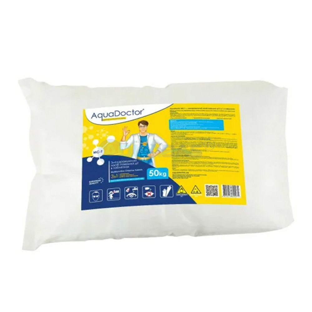 AquaDoctor MC-T медленный хлор 3 в 1 (таблетки 20 гр) 50 кг
