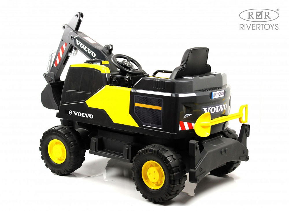 Детский электромобиль RiverToys трактор Volvo Y444YY YELLOW желтый