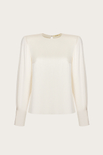 БЛУЗА ИЗ МОЛОЧНОГО ЖАТОГО ФРАНЦУЗСКОГО ШЕЛКА