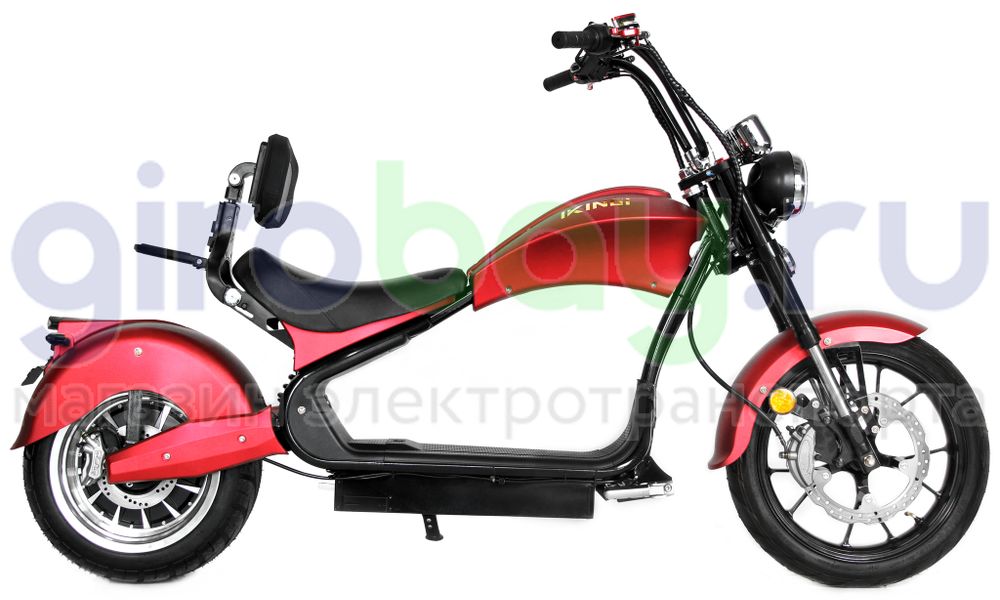Электроскутер IKINGI HARLEY CHOPPER 4000W (60V/30Ah) - Красный фото №7