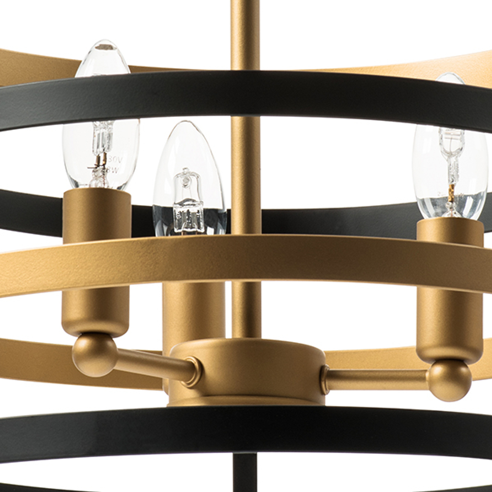 735030 Люстра EPSILON 3х40W E14 ЧЕРНЫЙ/ЗОЛОТО