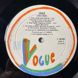 Винтажная виниловая пластинка LP Space Just Blue (Испания 1979)