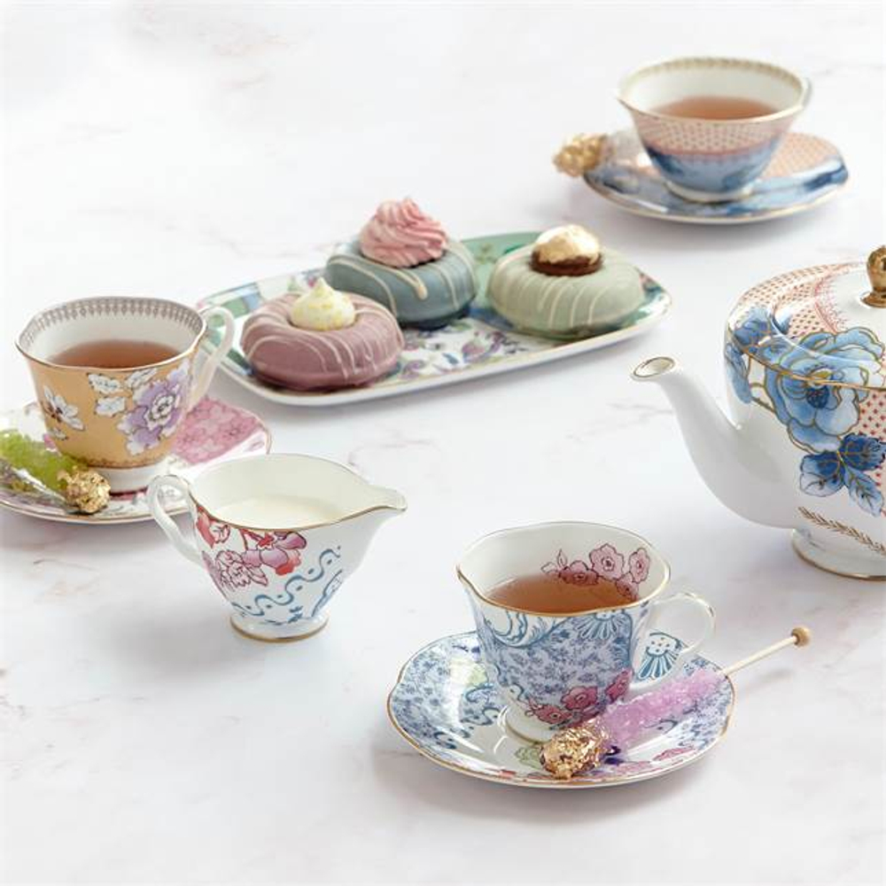 Wedgwood Чашка с блюдцем Баттерфляй розовая для чая 5C107800047