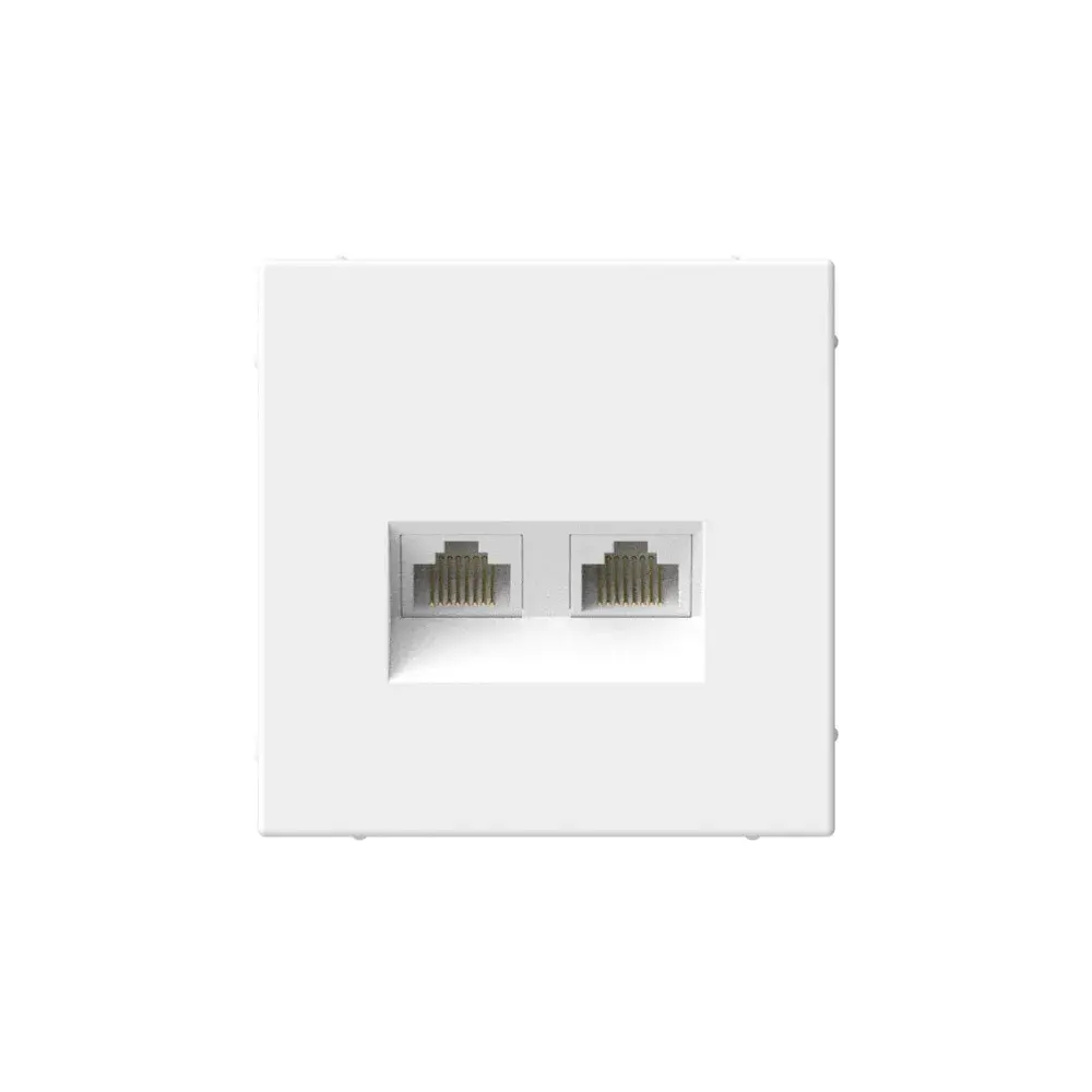 ARTGALLERY РОЗЕТКА двойная компьютерная RJ45+RJ45, кат. 5е, механизм, ЛОТОС