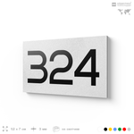Номер на дверь 324, табличка на дверь для офиса, квартиры, кабинета, аудитории, склада, белая 120х70 мм, Айдентика Технолоджи