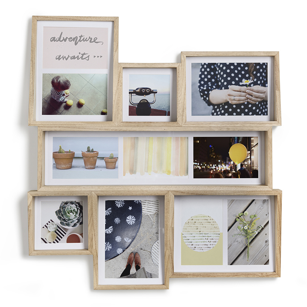 Мультирамка настенная Edge светлое дерево