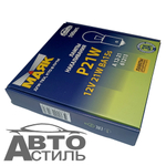 Автолампа  Р 12-21  (P21W)  в стопы 1-но конт БЕЛАЯ Маяк 61213 шт